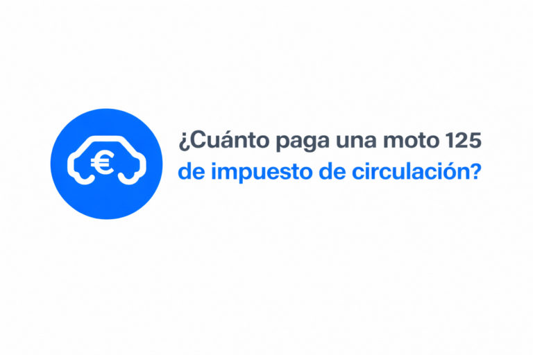 ¿Cuánto paga una moto 125 de impuesto de circulación?