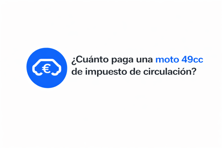 ¿Cuánto paga una moto 49cc de impuesto de circulación?