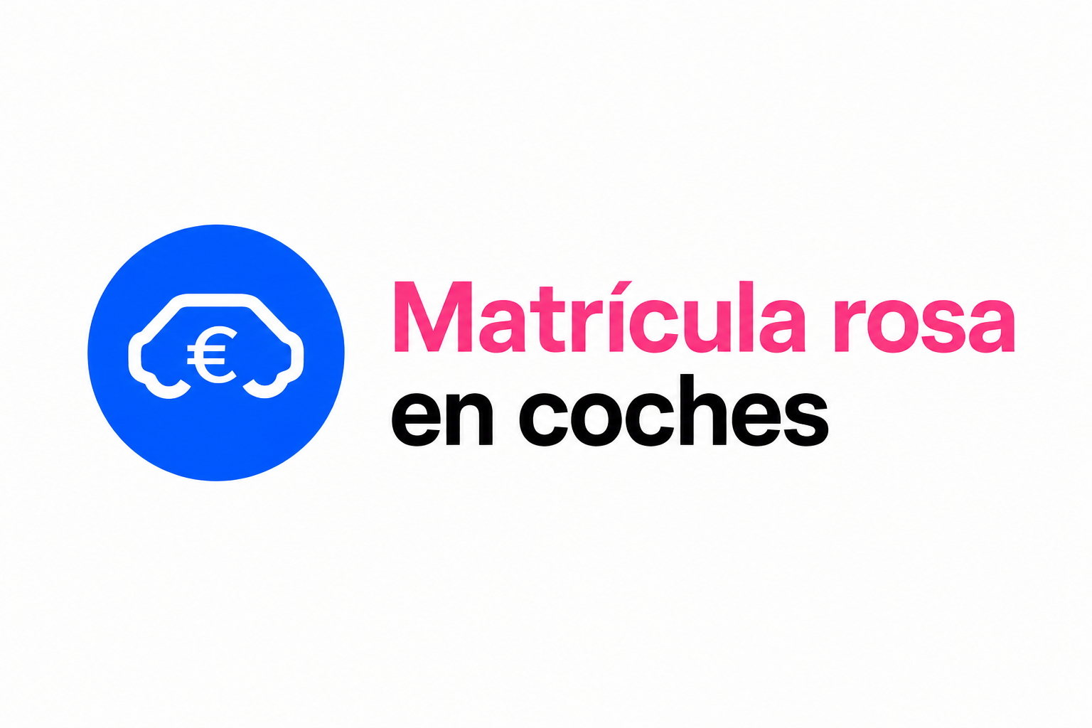 Matrícula rosa en coches