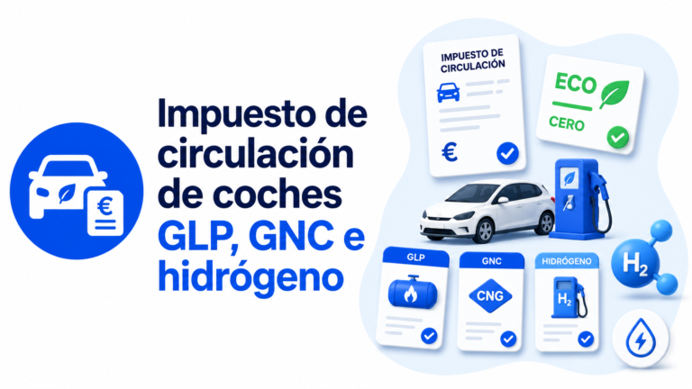 Impuesto de circulación de coches GLP, GNC e hidrógeno