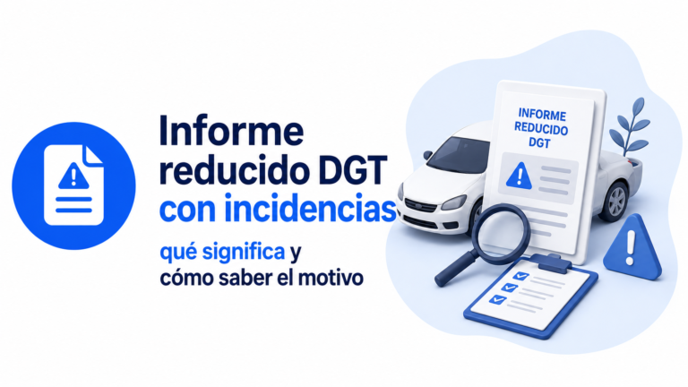 Informe reducido DGT con incidencias