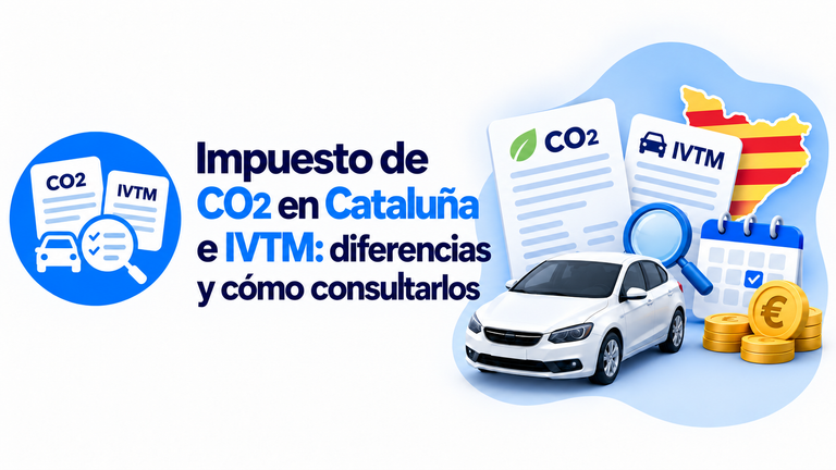 Impuesto de CO2 en Cataluña e IVTM: diferencias y cómo consultarlos